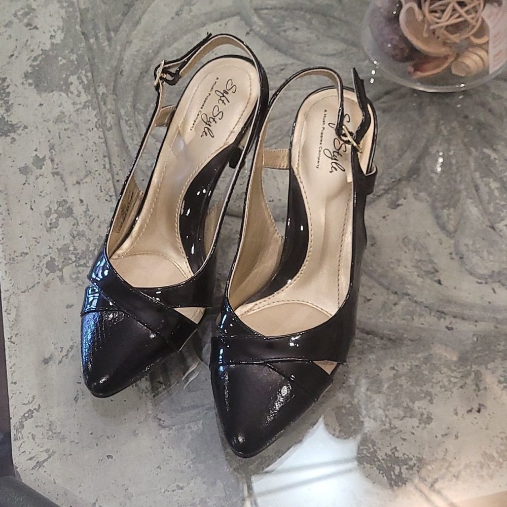 Soft STYLE BY HUSH PUPPIES SLING BACK HEELS LIKE NEW